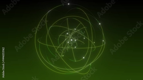 Quantum Atom Orbits – Abstract Loop Animation