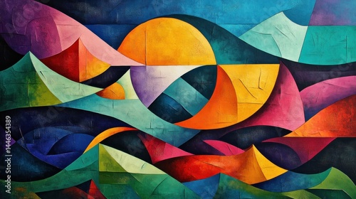 Abstract landscape painting