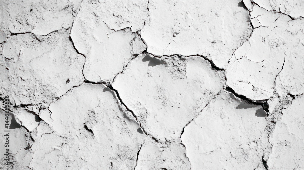 Obraz premium Close-up view of a white surface cracking and peeling, revealing texture