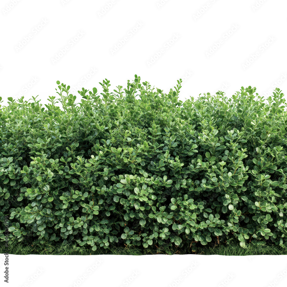 Green bush with small leaves isolated on transparent background Green bush with small leaves isolated on transparent background