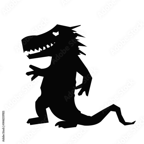 Monster Silhouette Black Abstract Illustration
