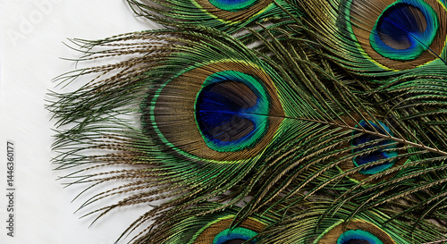 Obraz na płótnie Peacock Feathers Closeup – Natural Beauty and Exotic Pattern Background
w salonie