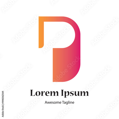 p letter paper role creative logo design icon