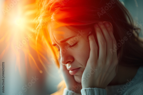 The human brains neurology can cause burning sensations in the head and lead to headaches and migraines, which are often triggered by intense emotional stress   
