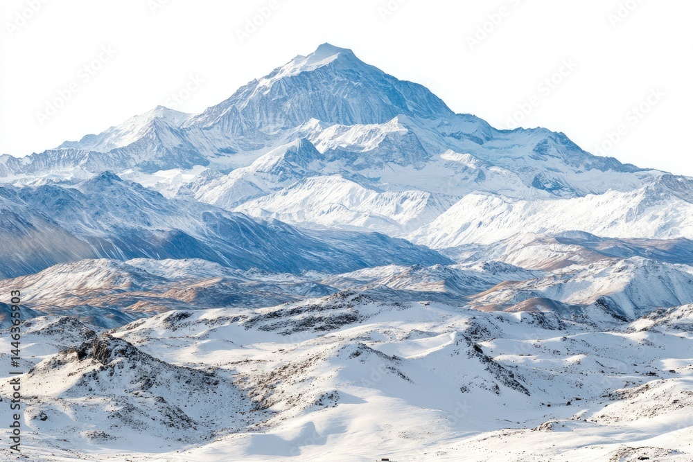 Fototapeta premium Majestic Snowy Mountain Range