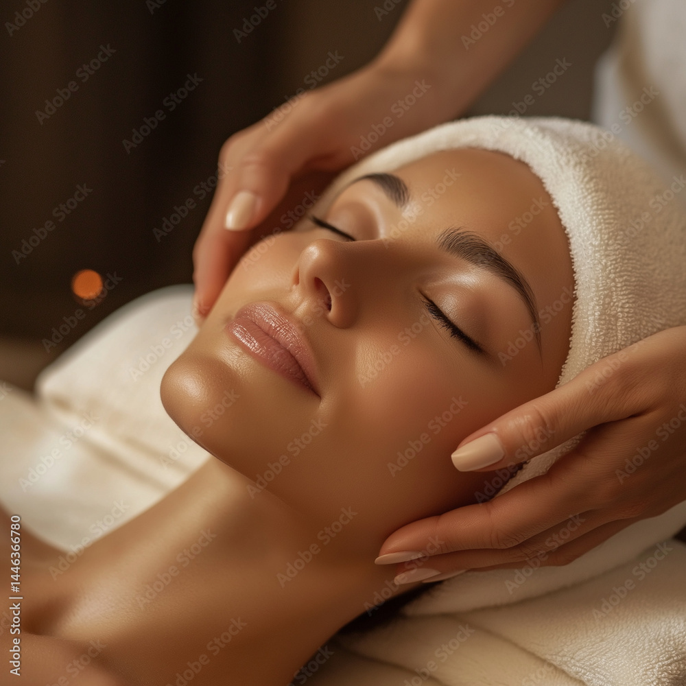 © Ziams _ Studio - young woman receiving facial massage © Ziams _ Studio - young woman receiving facial massage