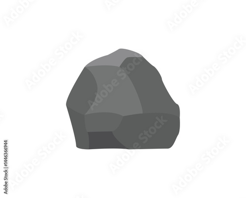 stone rock vector illustration emoji symbol sign icon flat design