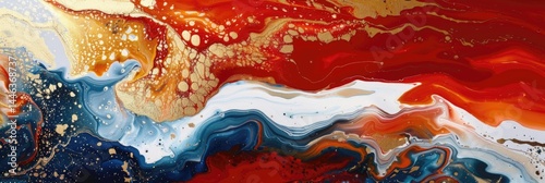 marble blue white red background