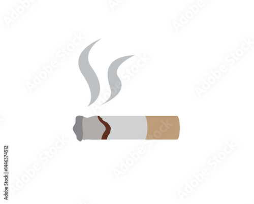 burning cigarette smoking vector illustration emoji symbol sign icon flat design