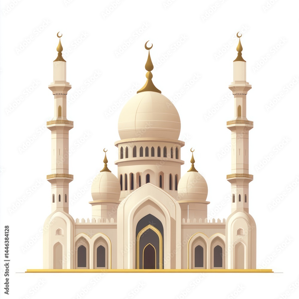 Fototapeta premium 3D rendered mosque digital art