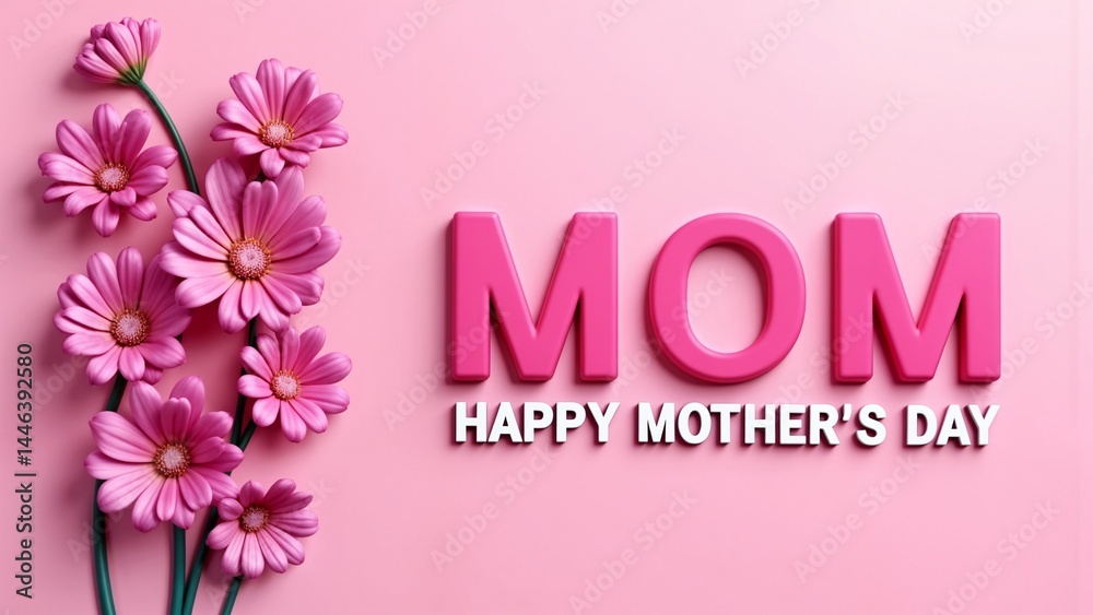 A pink background with the word A pink background with the word