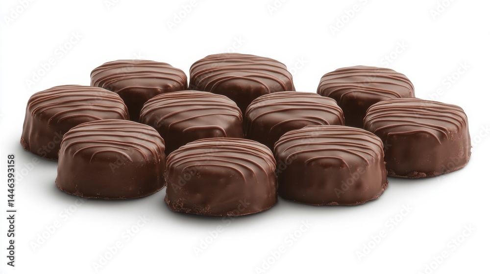 Truffles made of dark and white chocolate on a white background Truffles made of dark and white chocolate on a white background