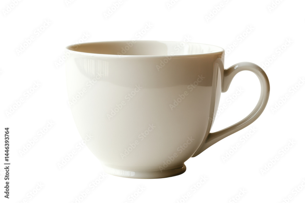 Elegant off white porcelain teacup minimalist design perfect for a quiet morning tea soft light Elegant off white porcelain teacup minimalist design perfect for a quiet morning tea soft light