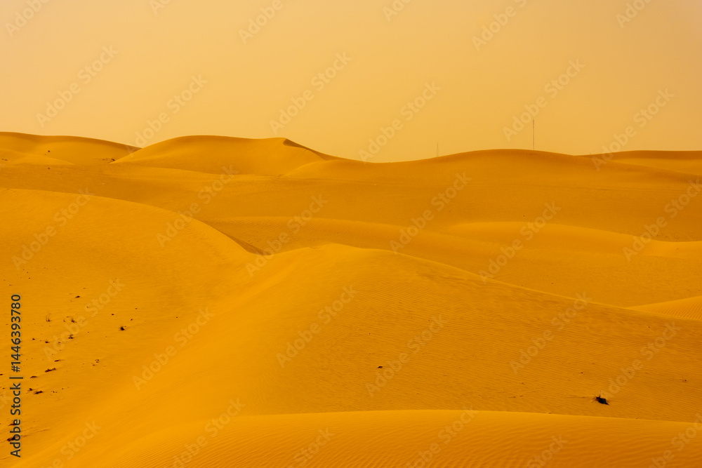 Landscape of the Rub Al Khali Desert near Dubai, UAE