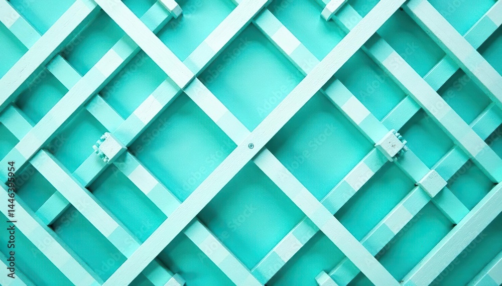 Geometric teal and white trellis, modern minimalist style, repeat pattern, home, repeat Geometric teal and white trellis, modern minimalist style, repeat pattern, home, repeat