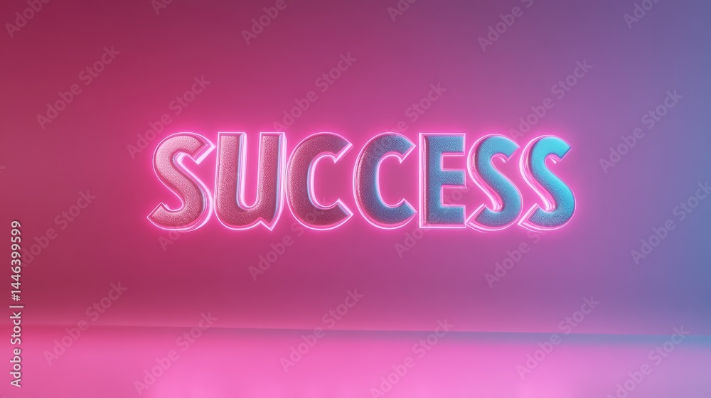 Neon Success: Glowing Path to Achievement Neon Success: Glowing Path to Achievement