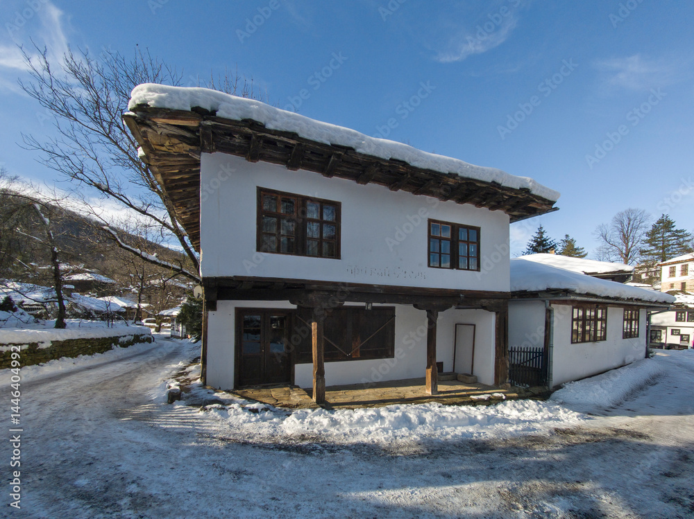 Winter view of village of Bozhentsi, Bulgaria