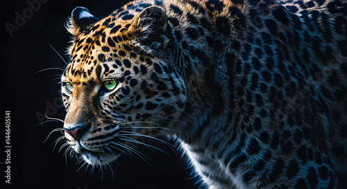 Majestic Leopard: A Nighttime Portrait