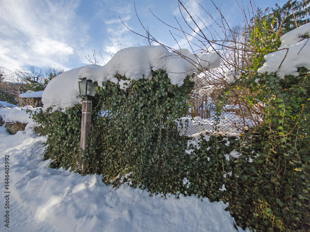 Winter view of village of Bozhentsi, Bulgaria
