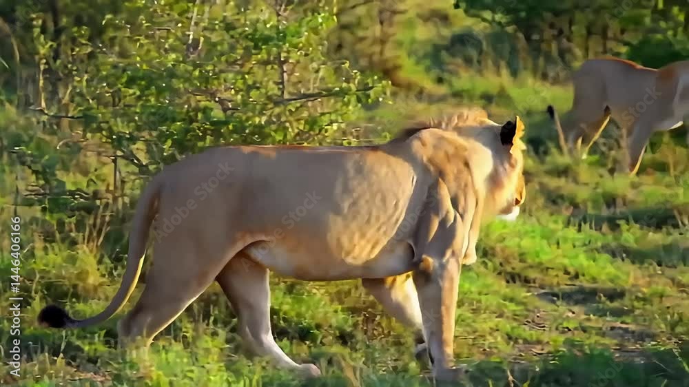 a lion in the wild