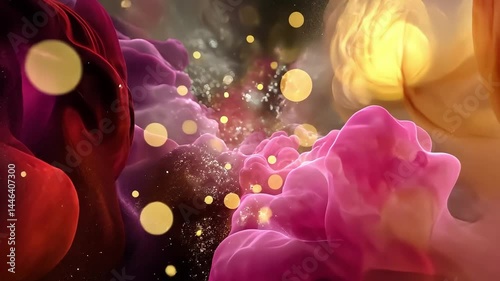 Colorful Abstract Background with Bokeh and Blurred Shapes