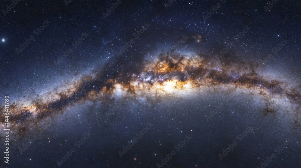 Fototapeta premium Stunning Milky Way Galaxy Image: Night Sky Photography