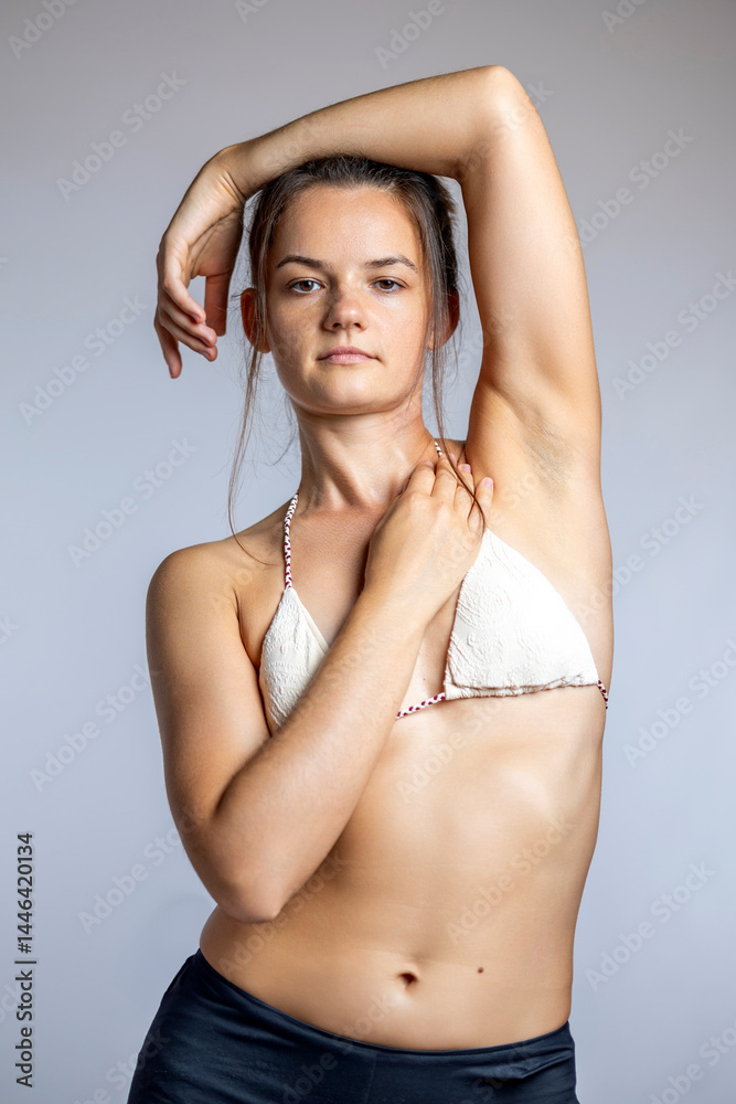 Obraz premium Young women posing with bikini