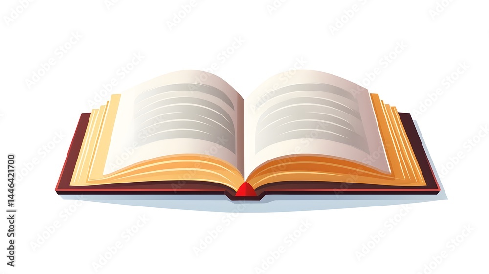 Professional Vector Flat Style Open Book Icon Illustration for Educational Design Projects Professional Vector Flat Style Open Book Icon Illustration for Educational Design Projects