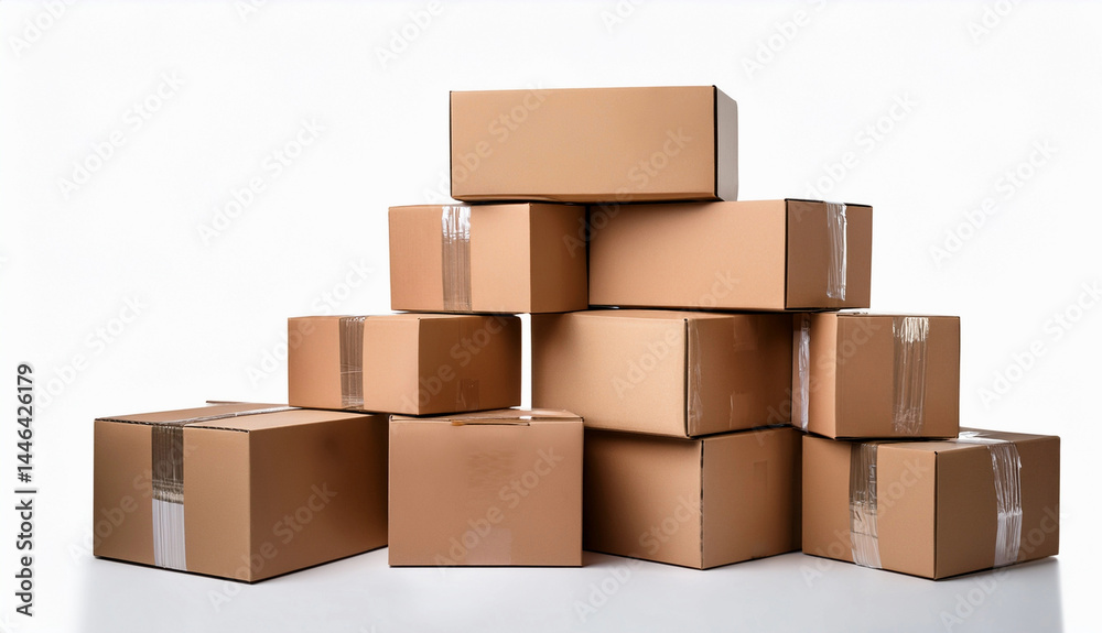 Pile of Cardboard Boxes Ready for Shipping or Storage Pile of Cardboard Boxes Ready for Shipping or Storage