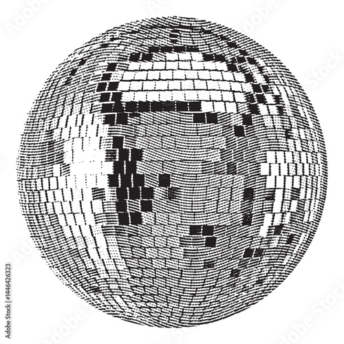 Disco ball isolated. Disco ball clipart. Mirrorball with lights.	
