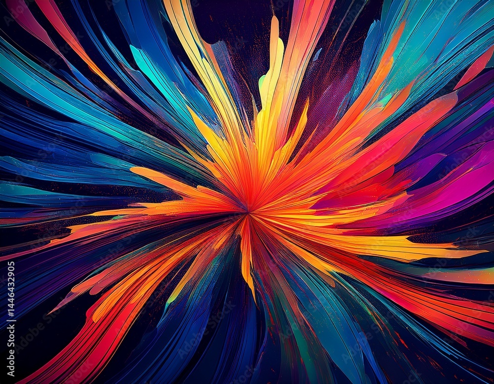 Obraz premium fractal burst background