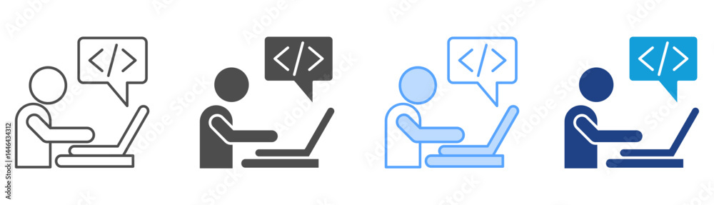 Programming Icon Set Multiple Style Collection Programming Icon Set Multiple Style Collection