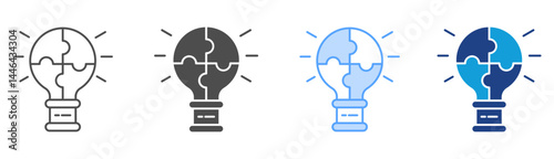 Creativity Icon Set Multiple Style Collection