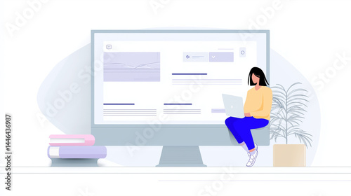 Minimalistic E-Learning Platform Interface in Pastel UI Design