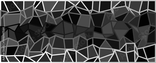 Faceted Pattern Experiment, Angular masterpiece showcasing contrast and precision.