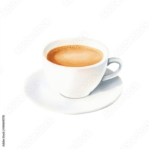 White coffee cup with hot drink