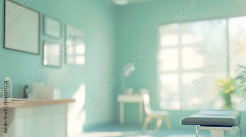 Obraz na płótnie Serene examination room bathed in natural light, exuding a sense of calm and clean w salonie