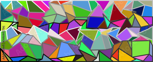 Mosaic of Light and Color, Geometric Design Perspective,  radiant fusion of geometric forms and colors, embodying a unique approach to structure and artistic expression