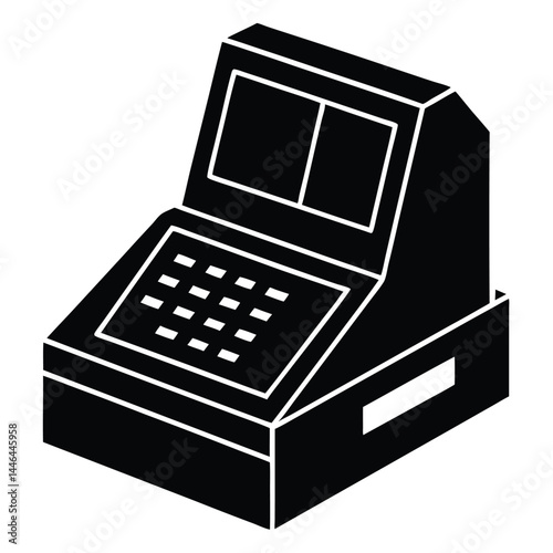 cashier element isolated chip and pin machine on w