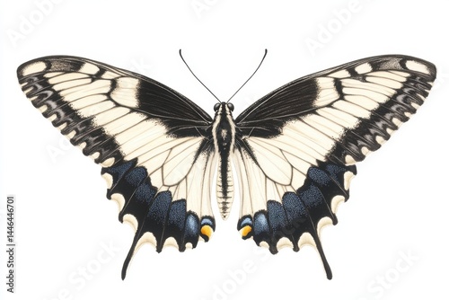 Stunning Black And White Butterfly Illustration
