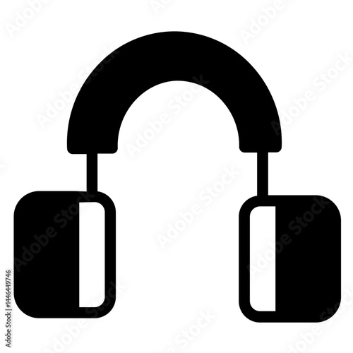 Headphones Listen Melody Glyph Icon