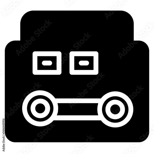 News Radio Music Glyph Icon