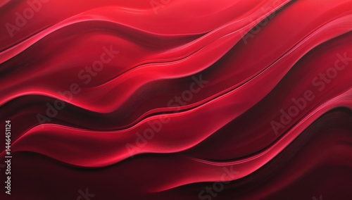 Intricate Red Abstract Wave Design