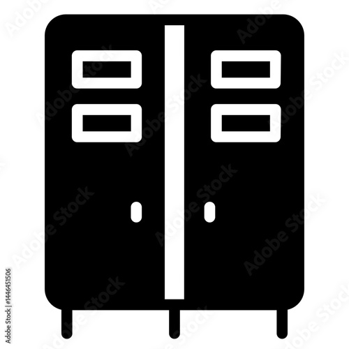 Clothes Lockers School Glyph Icon