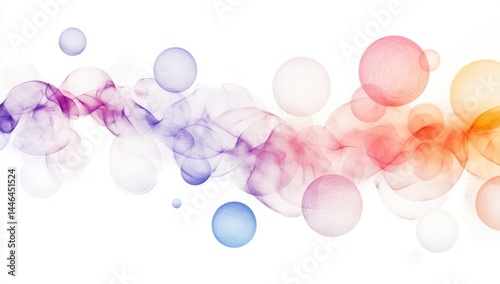 Abstract Colorful Bubbles and Fluid Motion