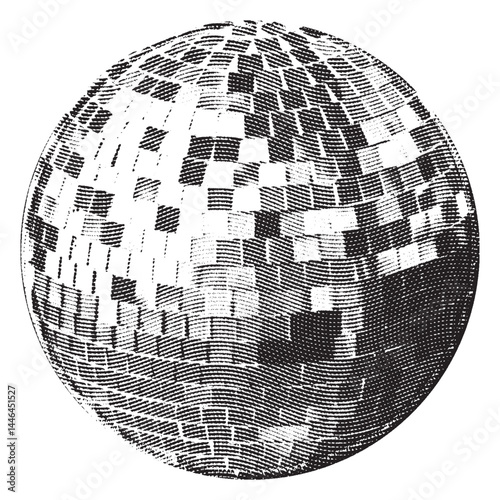 Disco ball isolated. Disco ball clipart. Mirrorball with lights.	
