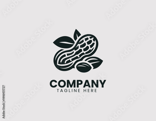 Peanut Vector Logo Design, Groundnut Vector Logo