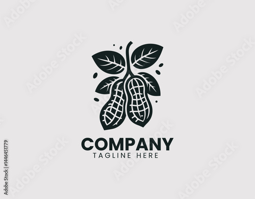 Peanut Vector Logo Design, Groundnut Vector Logo