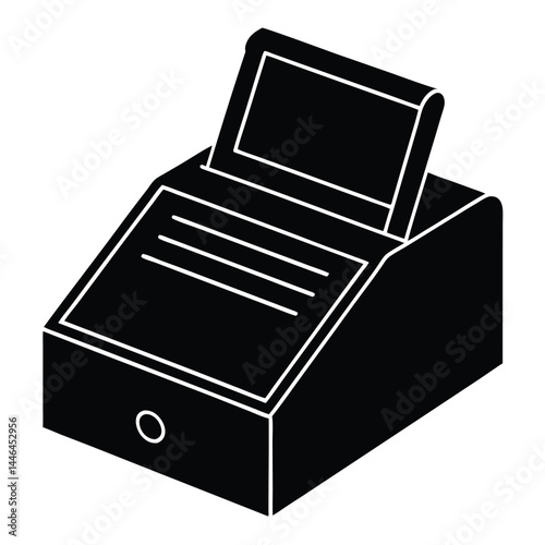 cashier element isolated customer receipt holder o