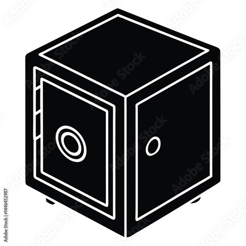 cashier element isolated deposit safe on white bac